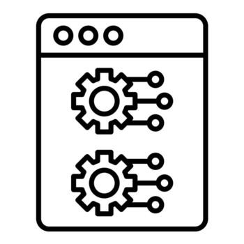 Functionality Line Icon vector