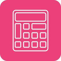 Calculator Line Round Corner Background Icons vector