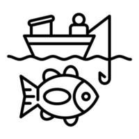 Big Game Fishing Line Icon vector