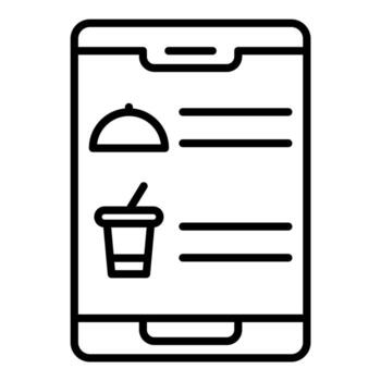 Digital Inflight Menu Line Icon vector