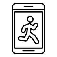 icono de línea de jogging vector