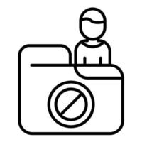 Sensitive Personal Data Line Icon vector