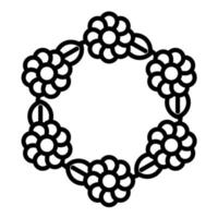 Floral Design Line Icon vector