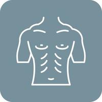 Chest Line Round Corner Background Icons vector