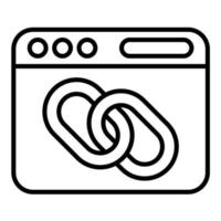 Hyperlink Line Icon vector