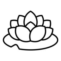 Lily Line Icon vector