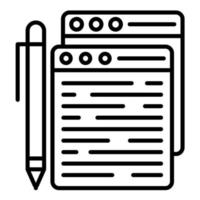 Content Marketing Line Icon vector