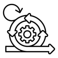 Agile Development Line Icon vector