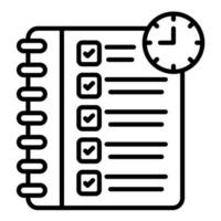 Planning Line Icon vector