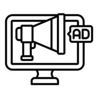 Digital Marketing Line Icon vector