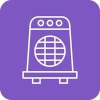 Air Heater Line Round Corner Background Icons vector