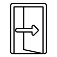 Exit Line Icon vector