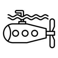 Submarine Line Icon vector