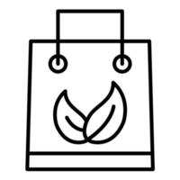 Eco Bag Line Icon vector