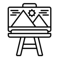 Canvas And Easel Line Icon vector