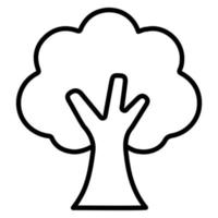 Oak Tree Line Icon vector