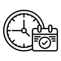 Time Plan Line Icon vector