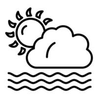 Haze Line Icon vector