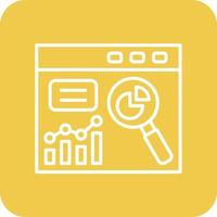 Search Statistics Line Round Corner Background Icons vector