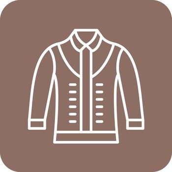iconos de fondo de esquina redonda de línea de chaqueta vector