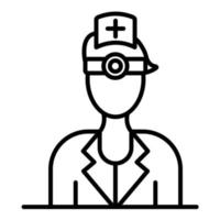 Ophthalmologist Male Line Icon vector