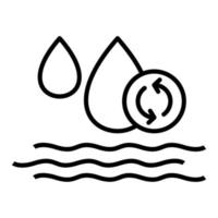 Save Water Line Icon vector