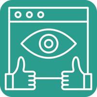 Impression Rate Line Round Corner Background Icons vector
