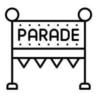 Parade Line Icon vector