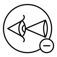 Astigmatism Line Icon vector