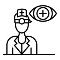 Optician Male Line Icon vector