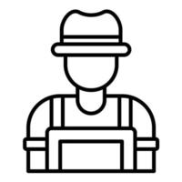 Farmer Male Line Icon vector