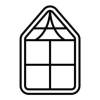 icono de línea de marco de ventana vector