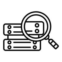 Data Query Line Icon vector