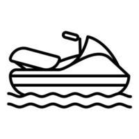 Jet Ski Line Icon vector