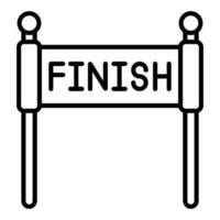 Finish Line Line Icon vector