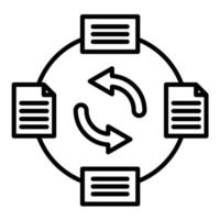 Data Exchange Line Icon vector