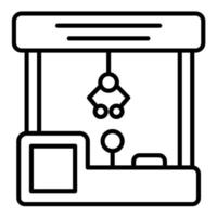 Claw Machine Line Icon vector