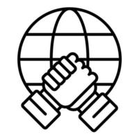 Daily Collaboration Line Icon vector