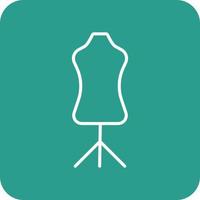 Mannequin Line Round Corner Background Icons vector