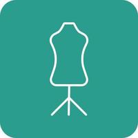 Mannequin Line Round Corner Background Icons vector