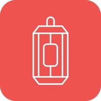 Can Line Round Corner Background Icons vector