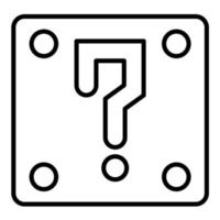 Game Mystery Line Icon vector