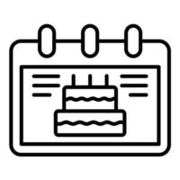 Birthday Date Line Icon vector