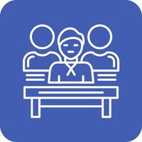 Group Line Round Corner Background Icons vector