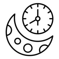 Quiet Time Line Icon vector
