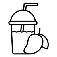 Mango Juice Line Icon vector