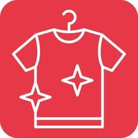 Laundry Line Round Corner Background Icons vector