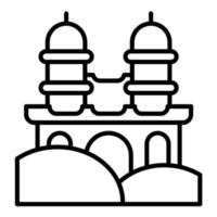 Desert Temple Line Icon vector