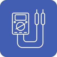 Multimeter Line Round Corner Background Icons vector