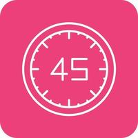 45 Minutes Line Round Corner Background Icons vector